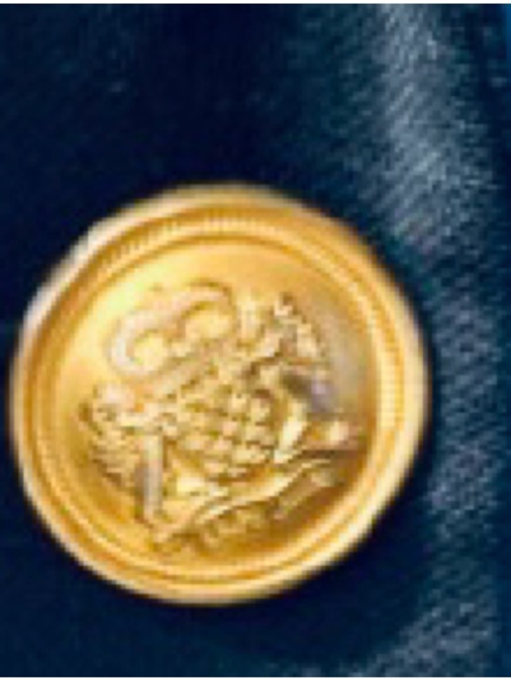 Vintage Wool RALPH LAUREN Navy Blue Blazer Crest Gold Buttons Designer Plus 16 - Picture 10 of 13